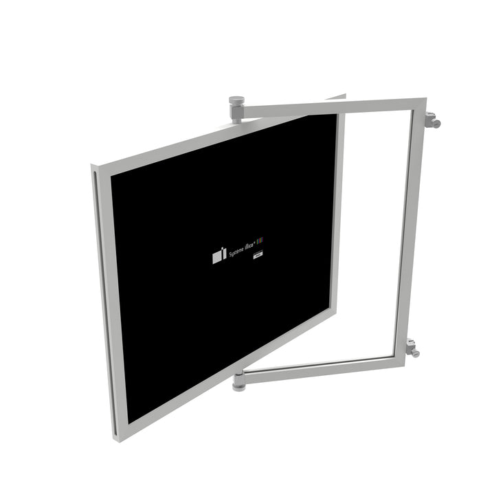 Rotating poster holder on two sliders (PF-Rxxxx)