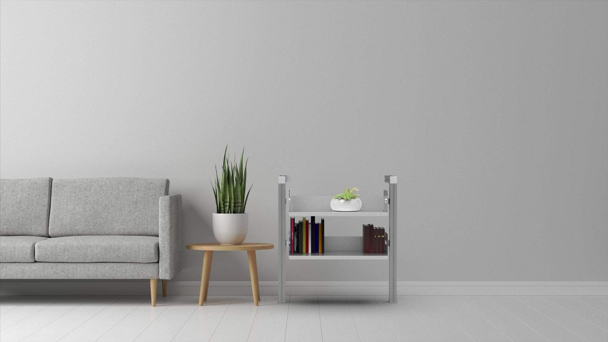 Bibliothèque carrée murale basse 1 section, 2 tablettes (IL-BIBMC1S2T) Bibliothèque RHO