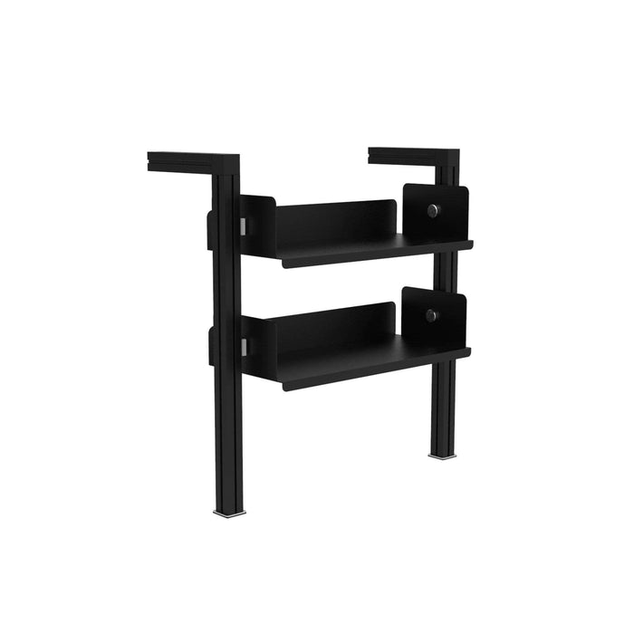 Bibliothèque carrée murale basse 1 section, 2 tablettes (IL-BIBMC1S2T) Bibliothèque RHO Noir