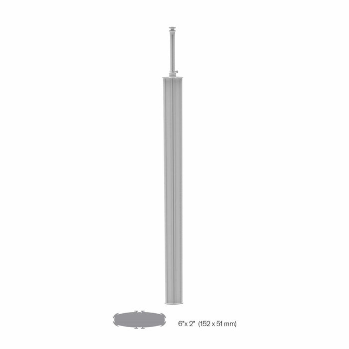 Colonne ovale télescopique (IVP) Colonnes RHO 6’-6” → 11’-0” (2000 → 3300 mm) Blanc 