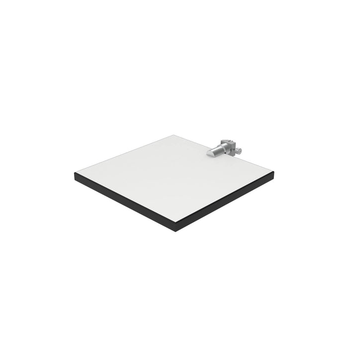 Tablette carrée en mélamine blanche 1" (25 mm) (MEL-1515-3TFIX) RHO Blanc Noir 
