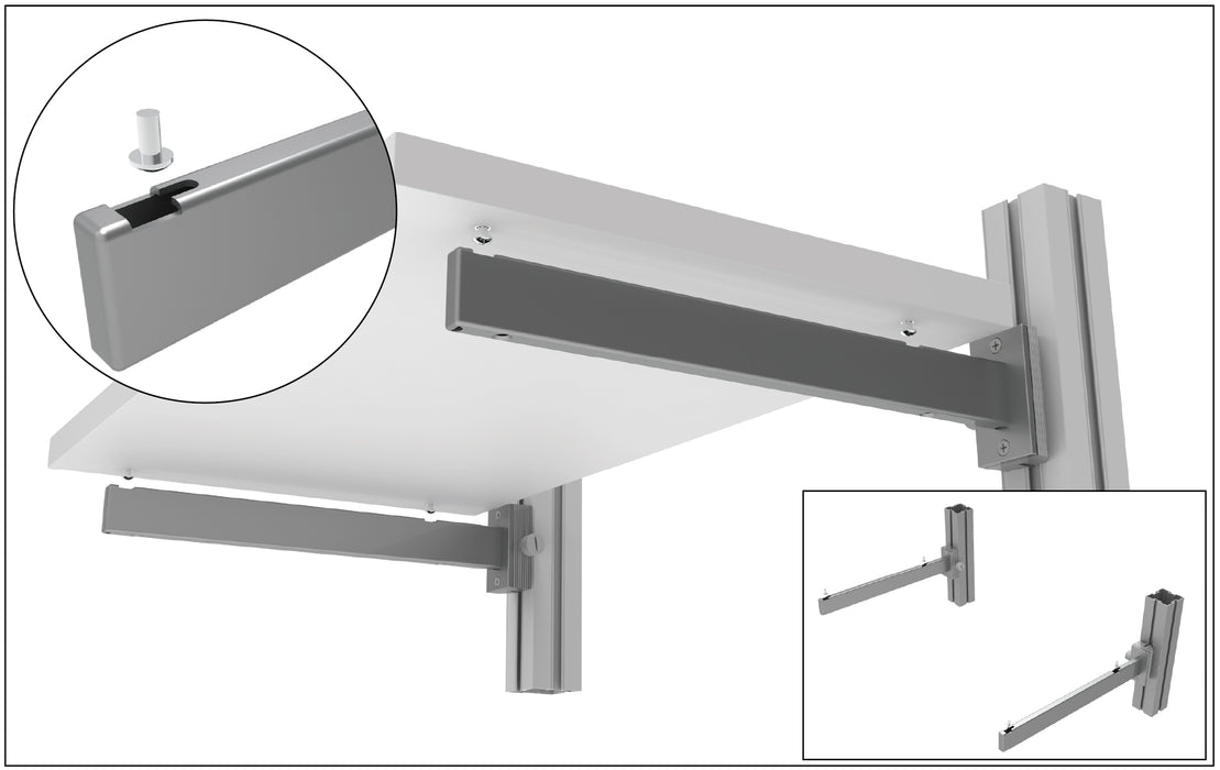 Ensemble de deux supports de tablette frontale (IL-10xxW)