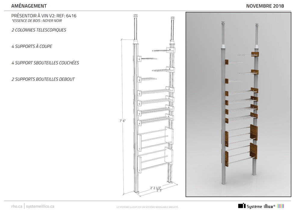 PRÉSENTOIR a vin - résidentiel — RHO INC.