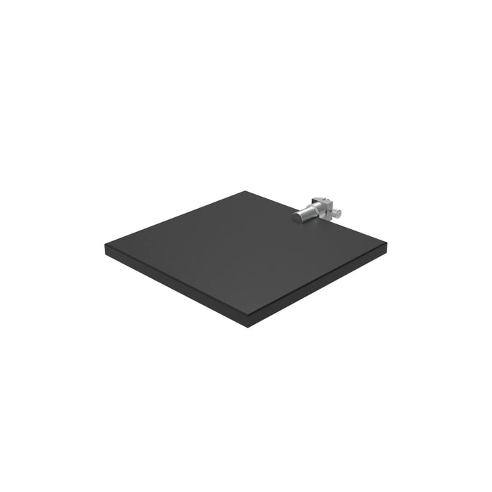 Tablette carrée en mélamine blanche 1" (25 mm) (MEL-1515-3TFIX) RHO Noir Noir 