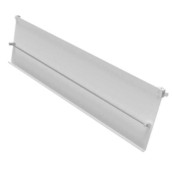 Large support frontal en aluminium pour revues avec tige de retenu (IL-7048-RR) Tablettes en aluminium RHO Blanc 