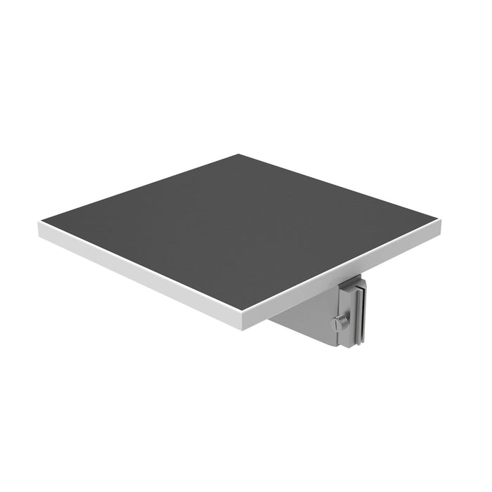 Tablette en mélamine blanche 1" (25 mm) (MEL-1515-12xxW) RHO 12"(305MM) Noir/Blanc Aluminium