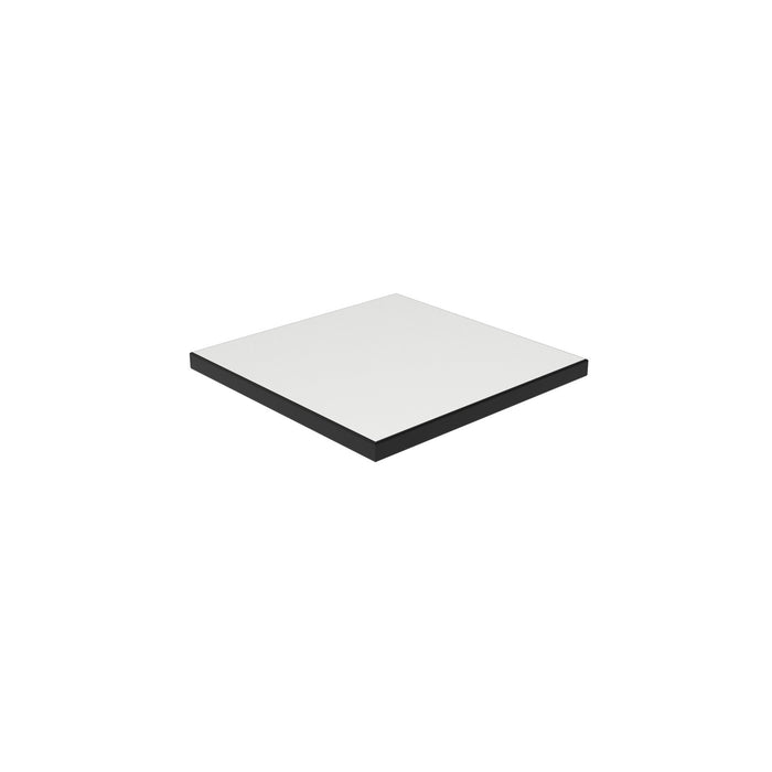 Tablette en mélamine blanche 1" (25 mm) (MEL-15xx) RHO 15"X15"(381MMX381MM) Blanc Noir